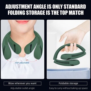 Foto 5 | Foto 5 | Ventilador De Cuello Portátil De 5000 Mah Con 80 Orificios De Ventilación Y 3 Velocidades - Venta Internacional.