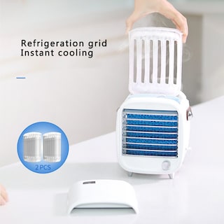 Foto 4 | Foto 4 | Mini Refrigerador Pequeño Ventilador Sin Hojas De Plástico Para El Hogar - Venta Internacional.