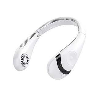 Foto 1 | Foto 1 | Ventilador De Cuello Portátil De 5000 Mah Con 80 Orificios De Ventilación Y 3 Velocidades - Venta Internacional.