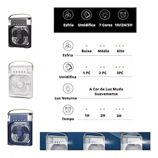 Foto 5 | Foto 5 | Ventilador Humificador Aire Acondicionado Dosyu Portátil Con Led Climatizador De Aire