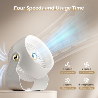 Foto 4 | Foto 4 | Ventilador Recargable Batería de 6000 mAh 4 Velocidades con Temporizador - Venta Internacional