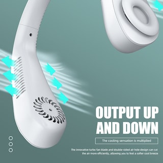 Foto 3 | Foto 3 | Ventilador para Cuello Recargable por Usb Blanco - Venta Internacional