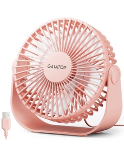 Foto 1 | Foto 1 | Ventilador De Escritorio Gaiatop Usb Portátil De 3 Velocidades Con Fuerte Flujo De Aire, Color Rosa - Venta Internacional.