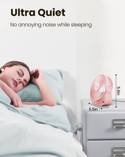 Foto 3 | Foto 3 | Ventilador De Escritorio Gaiatop Usb Portátil De 3 Velocidades Con Fuerte Flujo De Aire, Color Rosa - Venta Internacional.