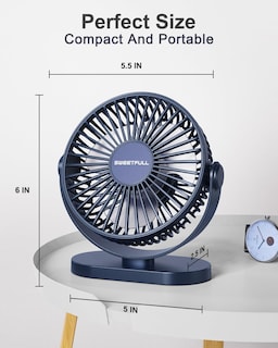 Foto 6 | Foto 6 | Ventilador de Escritorio Sweetfull USB 3 Velocidades 12,7 cm - Venta Internacional