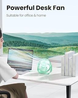 Foto 2 | Foto 2 | Ventilador De Escritorio Gaiatop Usb Portátil De 3 Velocidades Con Fuerte Flujo De Aire Verde - Venta Internacional.