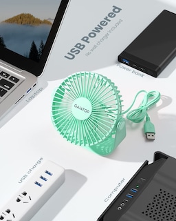 Foto 6 | Foto 6 | Ventilador De Escritorio Gaiatop Usb Portátil De 3 Velocidades Con Fuerte Flujo De Aire Verde - Venta Internacional.
