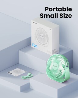 Foto 7 | Foto 7 | Ventilador De Escritorio Gaiatop Usb Portátil De 3 Velocidades Con Fuerte Flujo De Aire Verde - Venta Internacional.