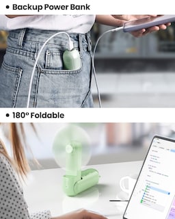 Foto 3 | Foto 3 | Ventilador De Mano Gaiatop Portátil Plegable Con Batería De 2000 Mah - Venta Internacional.