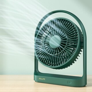 Foto 1 | Foto 1 | Ventilador De Escritorio Jisulife, Batería Portátil Pequeña De 4000 Mah, Color Verde - Venta Internacional.