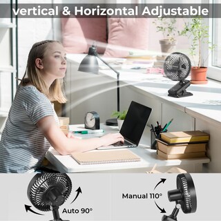 Foto 3 | Foto 3 | Ventilador Con Clip Grandfast De 10000 Mah Con 42 Horas De Funcionamiento Y 4 Velocidades - Venta Internacional.