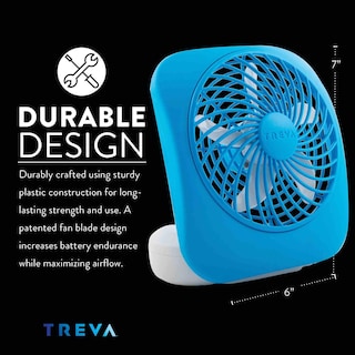 Foto 5 | Foto 5 | Ventilador de Escritorio con Pilas Treva 5 Pulgadas Azul - Venta Internacional