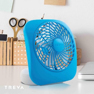 Foto 6 | Foto 6 | Ventilador de Escritorio con Pilas Treva 5 Pulgadas Azul - Venta Internacional