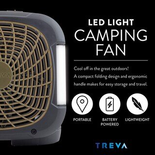 Foto 3 | Foto 3 | Ventilador Portátil O2cool Treva De 25 Cm Con Luces Led Y Batería De 2 Velocidades - Venta Internacional.