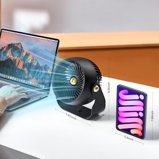 Foto 6 | Foto 6 | Ventilador De Escritorio Civpower, De Circulación De Aire Recargable, 6000 Mah, Negro - Venta Internacional.
