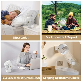 Foto 7 | Foto 7 | Ventilador De Escritorio Civpower, De Circulación De Aire Recargable, 6000 Mah, Blanco - Venta Internacional.