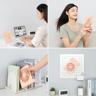 Foto 7 | Foto 7 | Ventilador De Escritorio Jisulife, Pequeño, Portátil, Recargable Por Usb, 4500 Mah, Rosa - Venta Internacional.