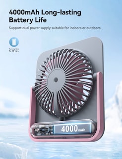 Foto 4 | Foto 4 | Batería Recargable Ultrafina Genérica Para Ventilador De Mesa, Gris - Venta Internacional.