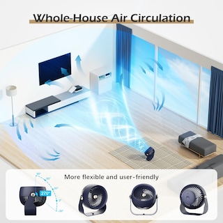 Foto 2 | Foto 2 | Ventilador De Escritorio Con Circulación De Aire Civpower, Batería Recargable De 6000 Mah - Venta Internacional.