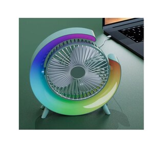 Foto 8 | Foto 8 | 7 Colores 3 De Velocidad Recargable Lámpara Mini Ventilador Estructura Rosa Aspas Blanco Diámetro 6 Material De Las Aspas Plásti