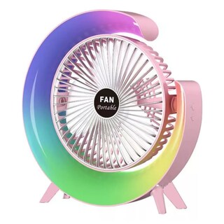 Foto 1 | Foto 1 | Ventilador Portátil Con Luz Led Color Rosa