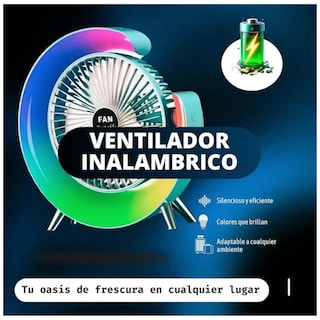 Foto 2 | Foto 2 | Ventilador Portátil Con Luz Led Color Verde