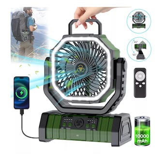Foto 2 | Foto 2 | Ventilador de Camping Recargable Portátil Eo Safe Imports ESI-12865-1 con Luz Led