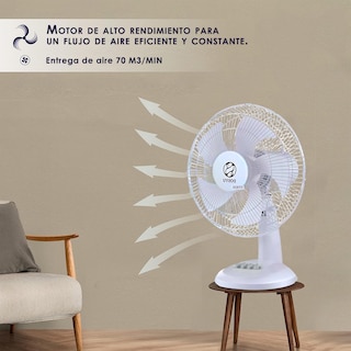 Foto 3 | Foto 3 | 2 Pack Ventilador De Escritorio Abanico De Mesa Oscilatorio