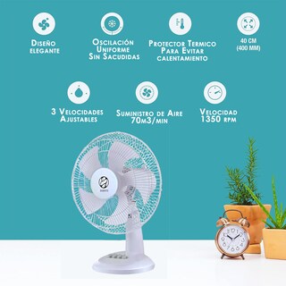 Foto 4 | Foto 4 | 2 Pack Ventilador De Escritorio Abanico De Mesa Oscilatorio