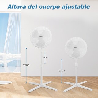 Foto 6 | Foto 6 | Ventilador De Piso De Pedestal, 16'', Con 3 Aspas, Blanco