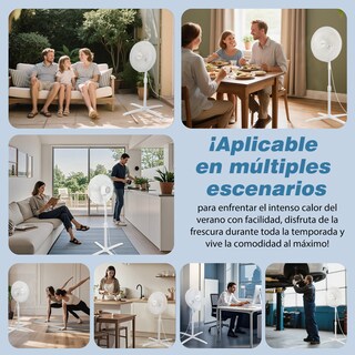 Foto 8 | Foto 8 | Ventilador De Piso De Pedestal, 16'', Con 3 Aspas, Blanco