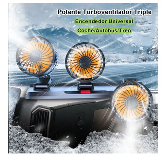 Foto 3 | Foto 3 | Ventilador Xtellar Three Auto Coche Portátil Potente 3 Velocidade12v