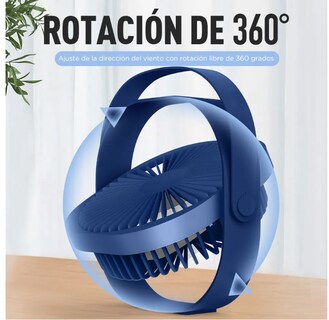 Foto 2 | Foto 2 | Ventilador de Escritorio Xtellar Recargable USB Azul 20 cm
