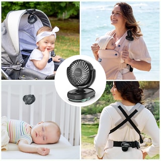 Foto 4 | Foto 4 | Ventilador Portátil Para Cochecito Momcozy Con Clip, 4 Velocidades, Recargable - Venta Internacional.