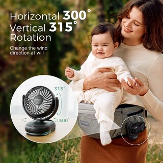 Foto 7 | Foto 7 | Ventilador Portátil Para Cochecito Momcozy Con Clip, 4 Velocidades, Recargable - Venta Internacional.