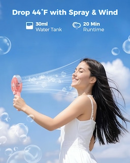 Foto 2 | Foto 2 | Ventilador Nebulizador Portátil Sweetfull Plegable 180° Con Aerosol Nebulizador - Venta Internacional.