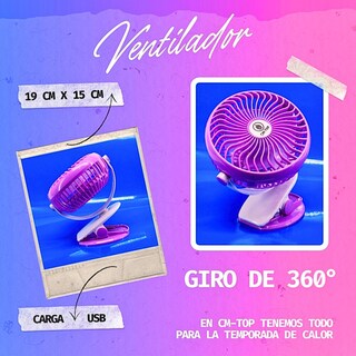 Foto 6 | Foto 6 | Ventilador Portátil Cm-Top Recargable