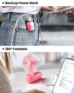 Foto 3 | Foto 3 | Ventilador De Mano Gaiatop Portátil Plegable Con Batería De 2000 Mah - Venta Internacional.