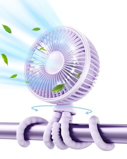Foto 1 | Foto 1 | Ventilador De Cochecito Gaiatop Oscilante Con Luz Nocturna Led Violeta - Venta Internacional.