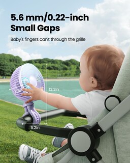 Foto 3 | Foto 3 | Ventilador De Cochecito Gaiatop Oscilante Con Luz Nocturna Led Violeta - Venta Internacional.