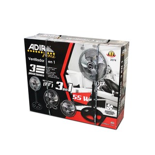 Foto 6 | Foto 6 | Ventilador 3 en 1 de 18\" Adir 2074 color Negro