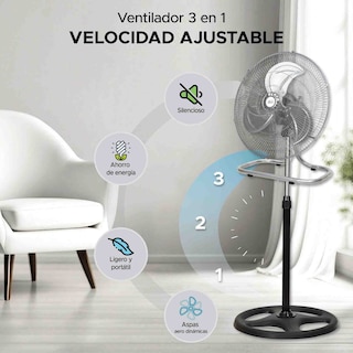 Foto 3 | Foto 3 | Ventilador de Pedestal Sky Care 3 Velocidades Aspas de Metal