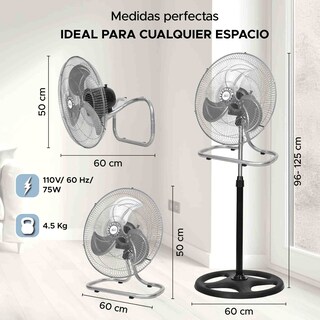 Foto 4 | Foto 4 | Ventilador de Pedestal Sky Care 3 Velocidades Aspas de Metal