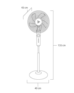 Foto 4 | Foto 4 | Ventilador de Pedestal Masterfan Ares Negro 16 Pulgadas