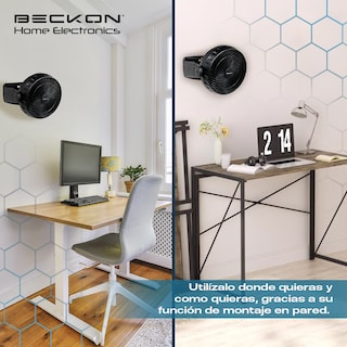 Foto 4 | Foto 4 | Ventilador De Piso Pared 2 En 1 Turbo Fan De 8 Pulgadas 3 Velocidades Negro Beckon