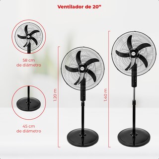 Foto 4 | Foto 4 | Ventilador Daewoo De Pedestal 20'' 3 Velocidades de 90 W