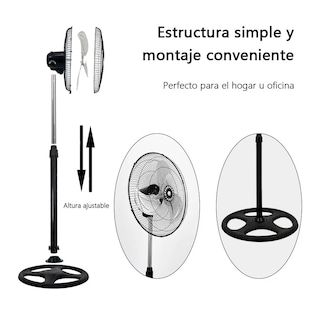 Foto 3 | Foto 3 | Ventilador de Pedestal Dosyu 3 Velocidades de Metal 125 cm