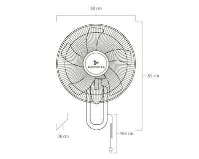 Foto 5 | Foto 5 | Ventilador De Pared Masterfan Muro 18 Pulgadas Negro