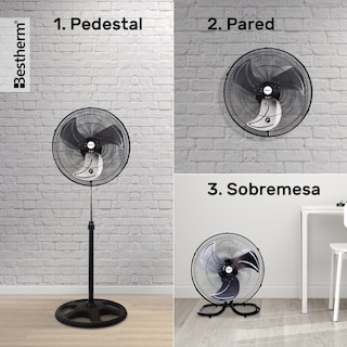 Foto 5 | Foto 5 | Ventilador 3 en 1 Pedestal / Piso / Mesa Bestherm GE-45T3 de 18 Pulgadas 127v