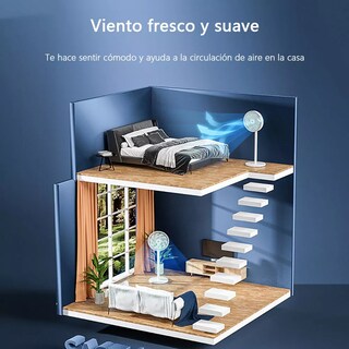 Foto 4 | Foto 4 | Ventilador de Pedestal 15 Aspas Portátil 3 Velocidades Oscilante